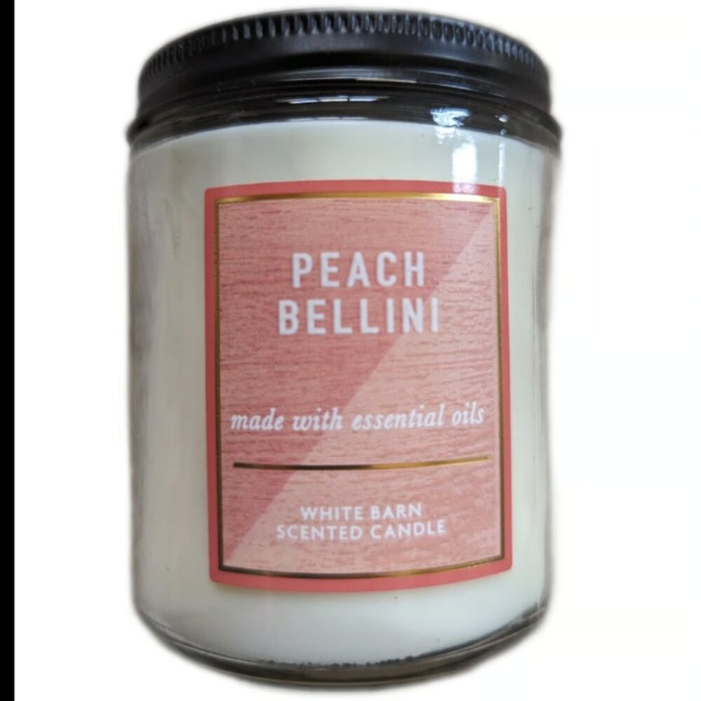 Bath and Body Works PEACH BELLINI Single Wick Candle